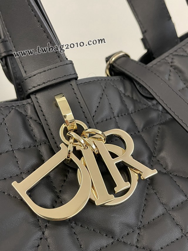 Dior专柜新款迪奥高仿原单小号黑色Toujours系列大菱格休闲女包 djfk1431
